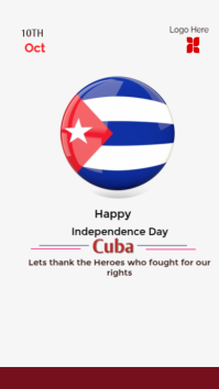 cuba independence day WhatsApp Status template
