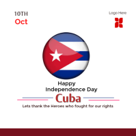cuba independence day Wpis na Instagrama template