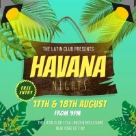 Cuban Nights Minimal Signage Template Publicación de Instagram