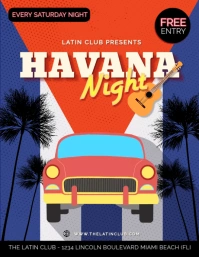 Cuban Nights Modern Poster Template Flyer (US Letter)