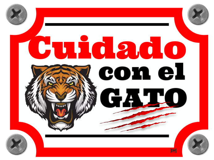 Cuidado con el Gato Template PosterMyWall