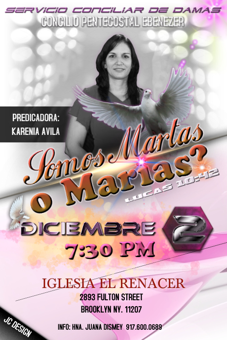 CULTO DAMAS Poster template