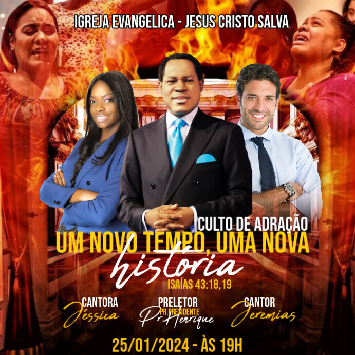 Culto de Adoração Wpis na Instagrama template
