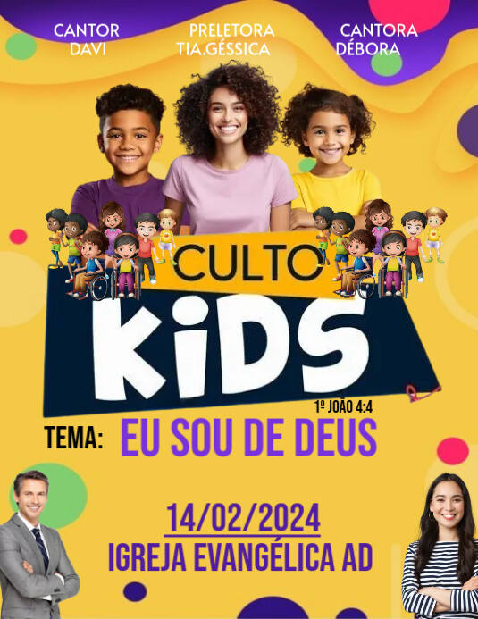 cultos das crianca Pamflet (VSA Brief) template
