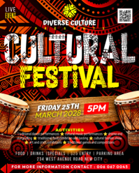 Cultural Festival culture fest heritage traditional celebration event invitation flyer template Inst Instagram Portrait
