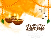 Cultural happy diwali festival celebration ba Umugqa Omkhulu template