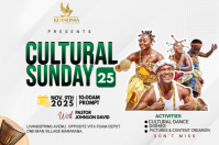 Cultural Sunday Poster template