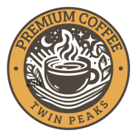 白色 Cup of coffee tea cafe logo maker online Logo Template