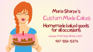 Blanc Custom Cake Business Digitalt display Template