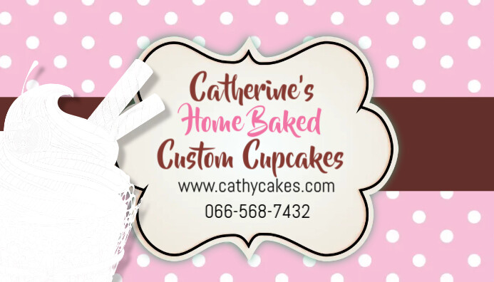 Cupcake Baking Business Card Template Wizytówka