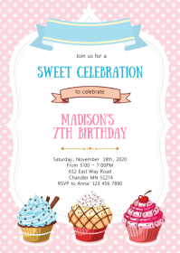 14 3 Cupcake Birthday Invitation Customizable Design Templates Postermywall 14 3 Cupcake Birthday Invitation Customizable Design Templates Postermywall