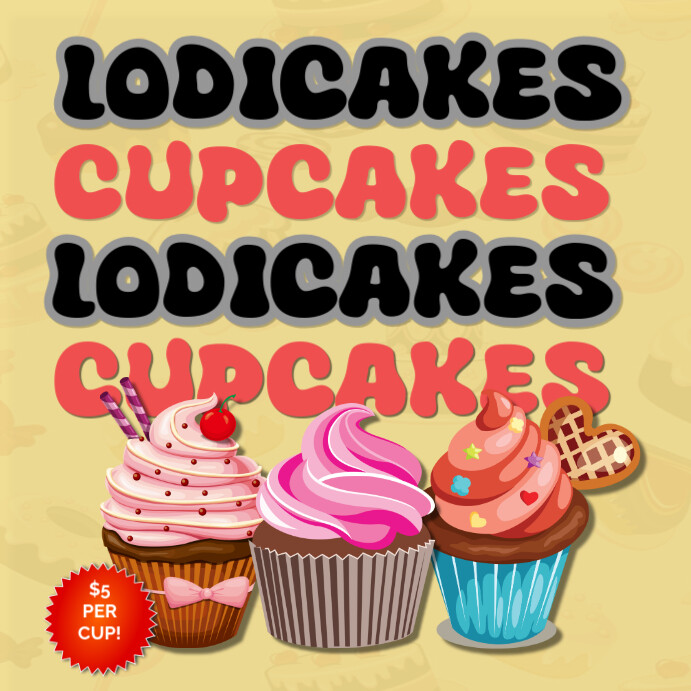 CUPCAKE BUSINESS MARKETING INSTAGRAM POST Template | PosterMyWall