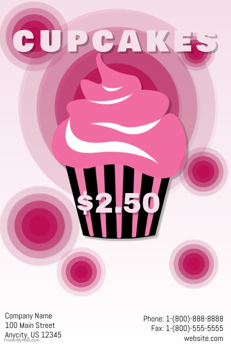 cupcake sale template postermywall cupcake poster template
