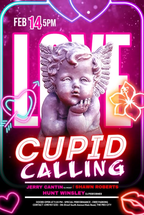 Copy of Cupid Calling Night | PosterMyWall