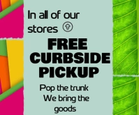curbside pickup/free delivery/online shopping Medium Rectangle template