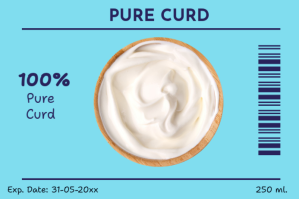 curd Yogurt label - template Etiqueta