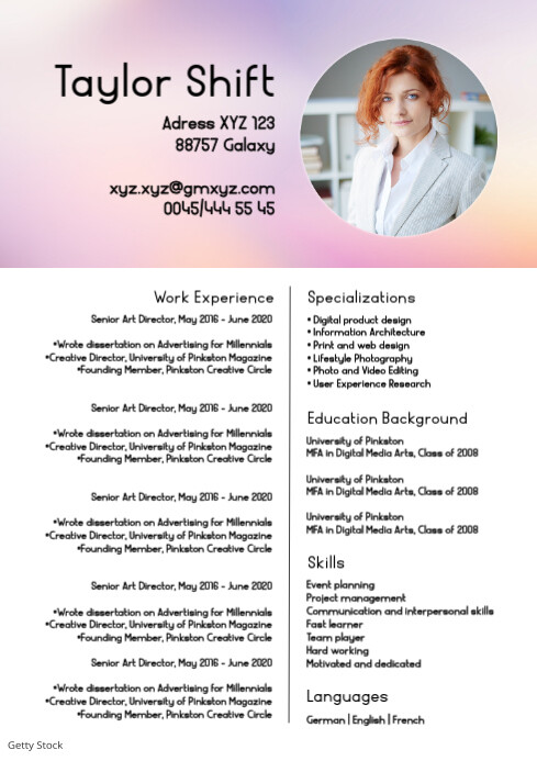 Cv Card Example Kasanayan Cv, Curriculum Vitae Curriculum Vitae Ng Card Template ...