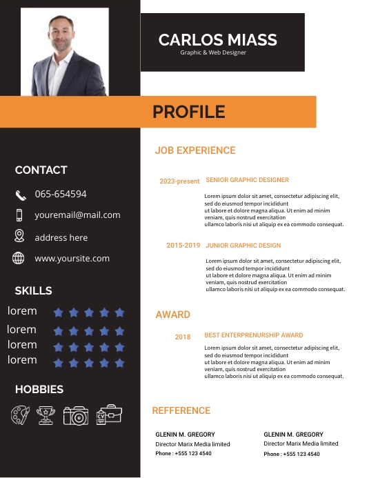 Copy of Curriculum Vitae Template | PosterMyWall