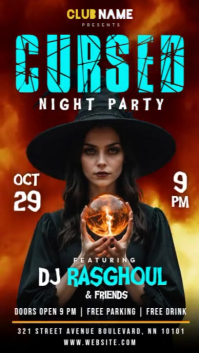 Czarny Night Party Instagram-verhaal Template