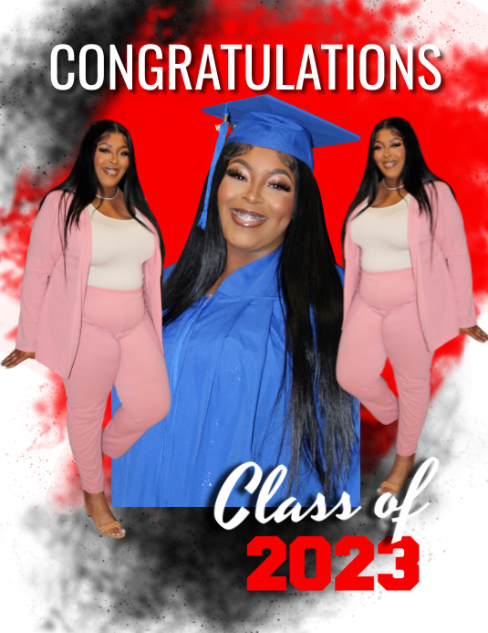 Custom | Senior | 2023 | Graduate PNG Flyer (US Letter) template