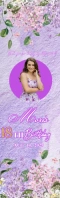 Custom 18th Birthday Party Banner with Photo Memories Media Página Oficio template