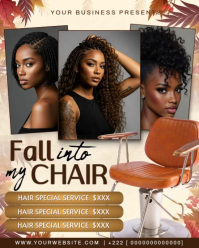Custom autumn salon book now available promotion Instagram Portrait template