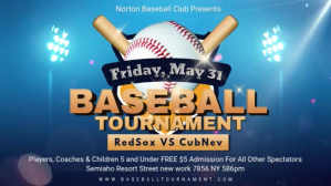Custom Baseball Tournament Registration Banner Digitalanzeige (16:9) template