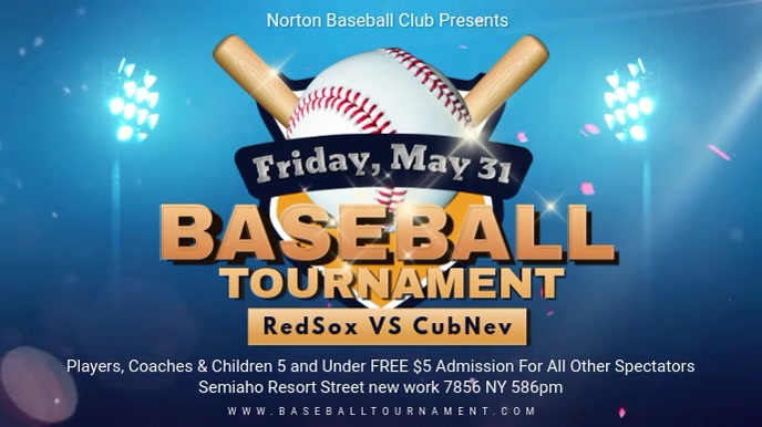 Copy of Custom Baseball Tournament Registration Banner | PosterMyWall