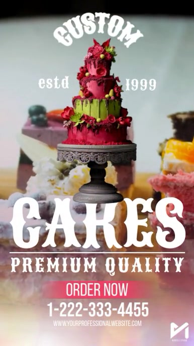 Custom Cakes Ad Template | PosterMyWall