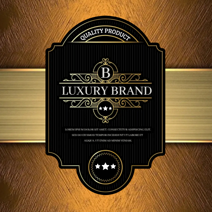 Custom Design Whiskey Label โลโก้ template