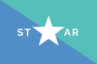 Custom flag with diagonal shape and star ธง template