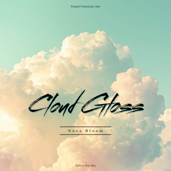 Custom Freestyle Pastel Album Cover Template | Glossy Cloud Veil Music ...
