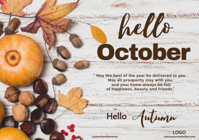 Custom Hello October Flyer Design Services for Corporate and Retail ...