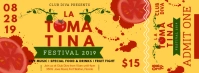 Custom La Tomatina Ticket Template Facebook-omslagfoto
