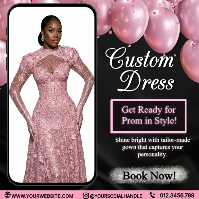 Promotion Prom Modèle Prom Dress Promotion | PosterMyWall
