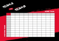 Custom Sports Bar Game Day Football Squares Pool Template – Editable Grid Chart Postcard