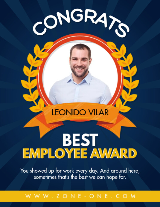 Custom Staff and Employee Best Award Template PosterMyWall