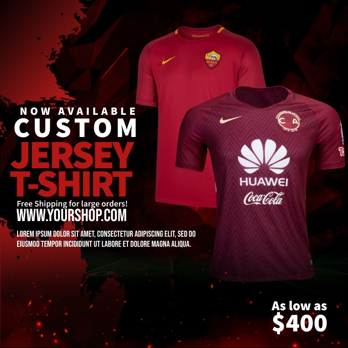 Shirts Posts Custom T-shirt Ads Template | PosterMyWall