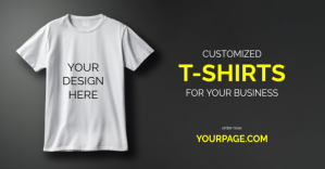 Black Custom T-Shirt Design Facebook Shared Image Template