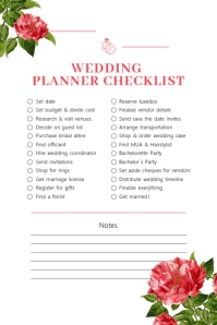 Custom Wedding Planner Checklist Cartaz template