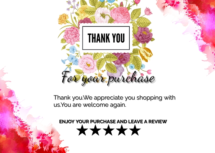 CUSTOMER APPRECIATION CARD Template PosterMyWall