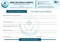 Customer Feedback Card A6 template