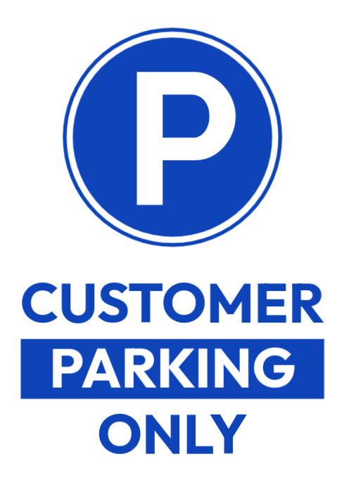 Customer parking only sign signage Template | PosterMyWall