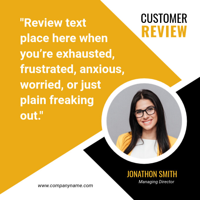 Customer Review Design Template | PosterMyWall