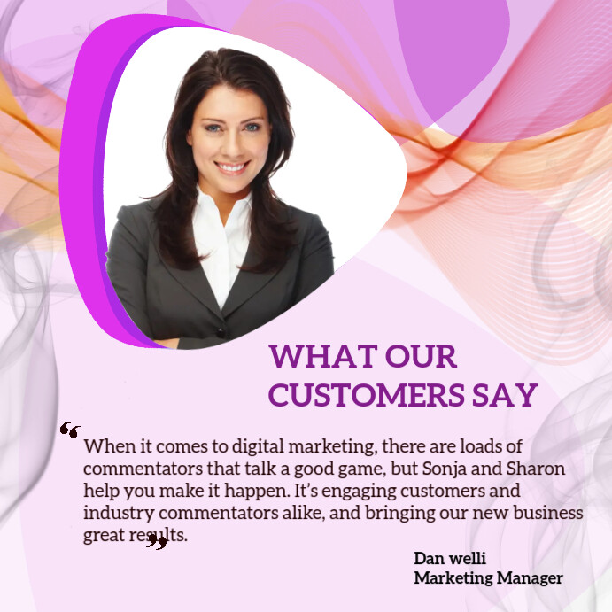 Customer review Instagram Post template