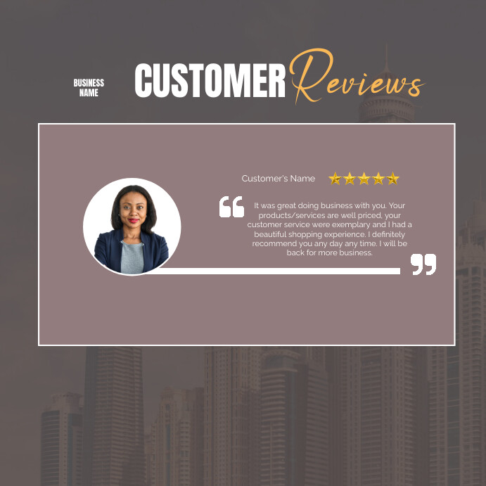 customer review Template | PosterMyWall