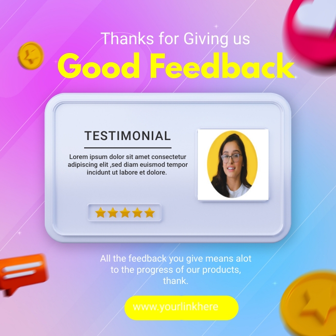 CUSTOMER REVIEW Template | PosterMyWall