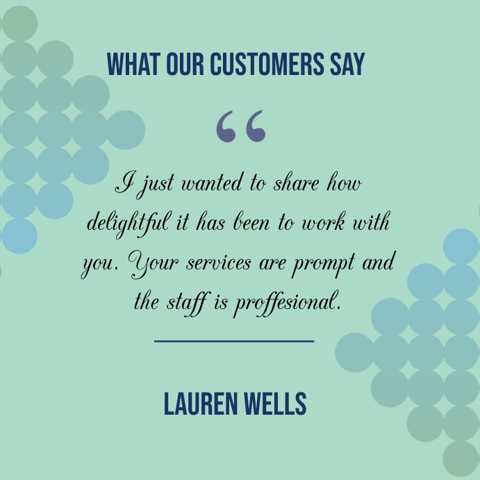 Customer review template PosterMyWall