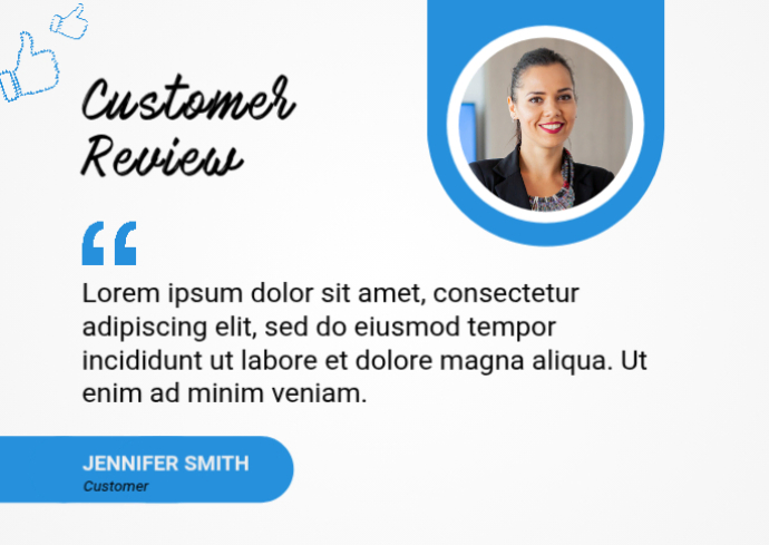 Customer Review Template 明信片
