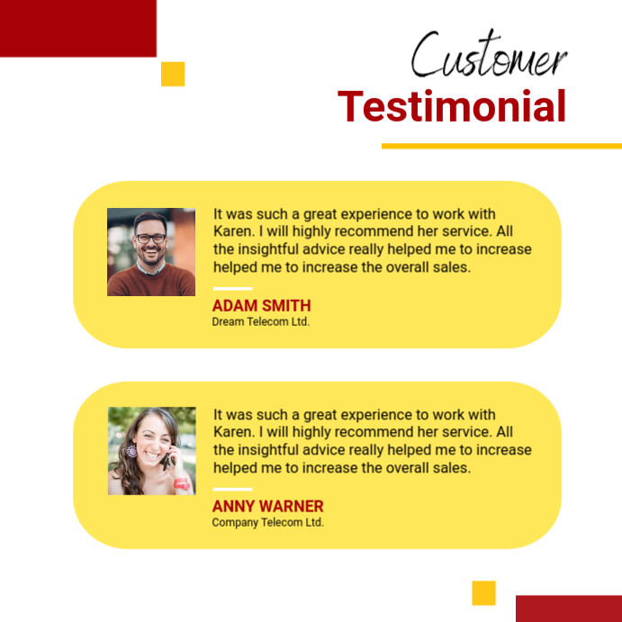 Customer Review Example Design Copy of Customer Review Template | PosterMyWall